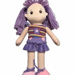 Playmaker Toys Lollypop Dolls Purple Hair Plush Rag Soft-bodied Doll Age 3+ New